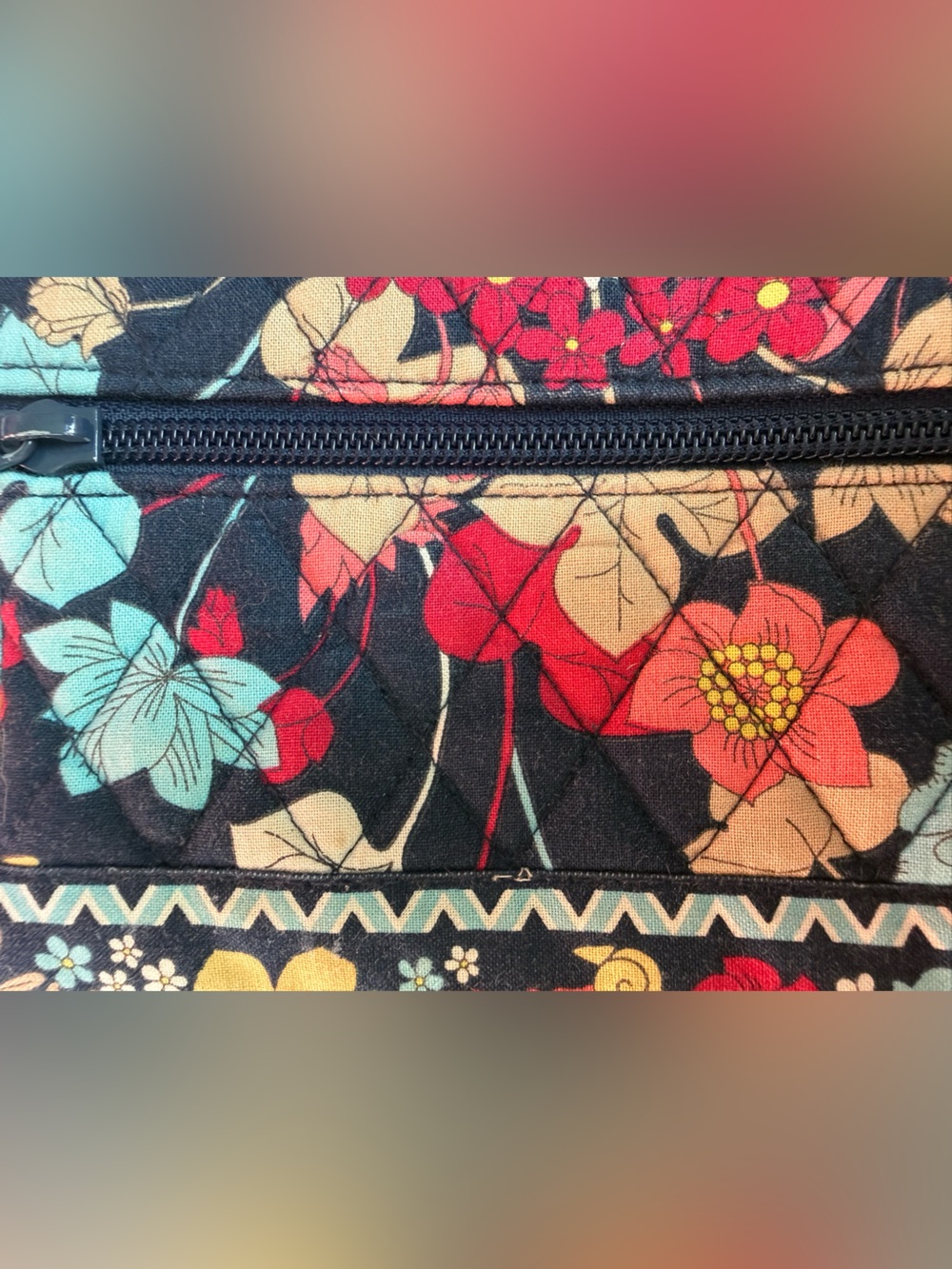Vera Bradley Happy Snails Turnlock Credit Card  Wallet Clutch Large - Picture 4 of 16